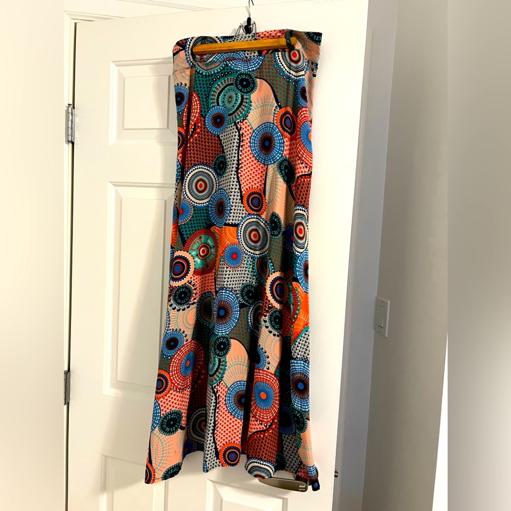 BoHo hippie 70’s skirt. Silky rayon fabric.